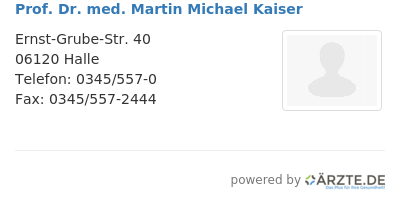 Prof dr med martin michael kaiser