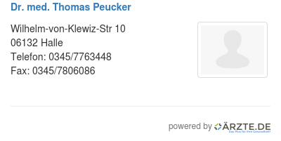 Dr med thomas peucker