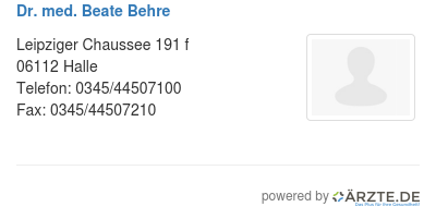 Dr med beate behre