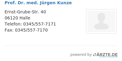 Prof dr med juergen kunze