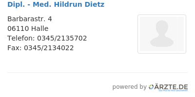 Dipl med hildrun dietz