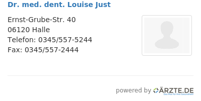 Dr med dent louise just
