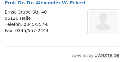 Prof dr dr alexander w eckert