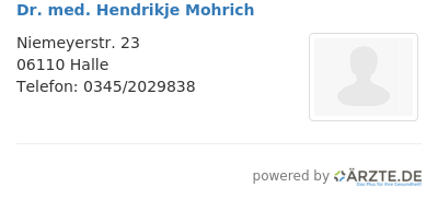 Dr med hendrikje mohrich