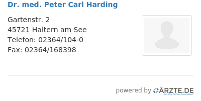 Dr med peter carl harding