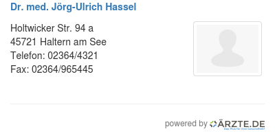 Dr med joerg ulrich hassel