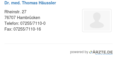Dr med thomas haeussler