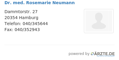 Dr med rosemarie neumann