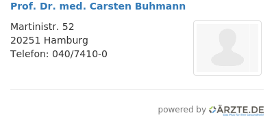 Prof dr med carsten buhmann