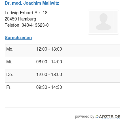 Dr med joachim mallwitz
