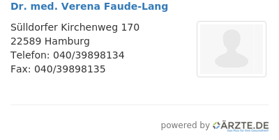 Dr med verena faude lang