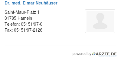 Dr med elmar neuhaeuser