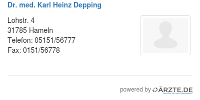 Dr med karl heinz depping
