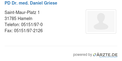 Pd dr med daniel griese