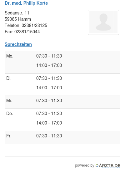 Dr med philip korte