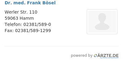 Dr med frank boesel