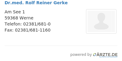 Dr med rolf reiner gerke