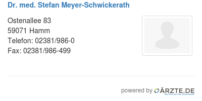 Dr med stefan meyer schwickerath