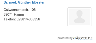 Dr med guenther moeseler
