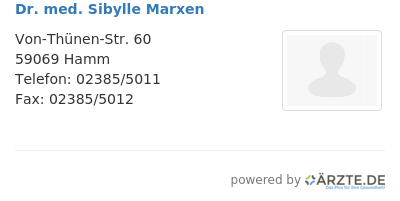 Dr med sibylle marxen