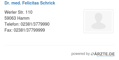 Dr med felicitas schrick