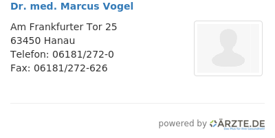 Dr med marcus vogel