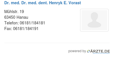 Dr med dr med dent henryk e vorast