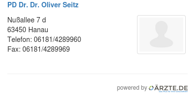Pd dr dr oliver seitz