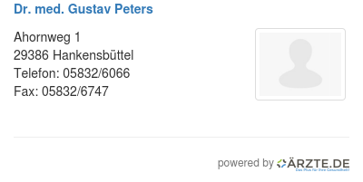 Dr med gustav peters