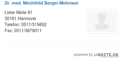Dr med mechthild berger mohnsen