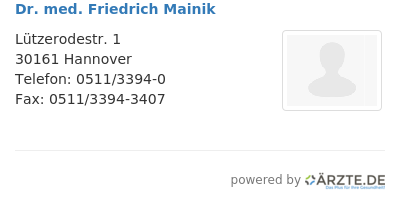 Dr med friedrich mainik