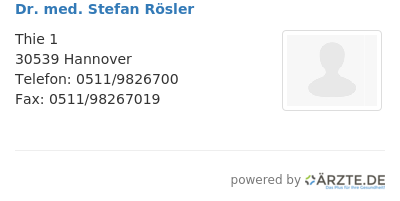 Dr med stefan roesler