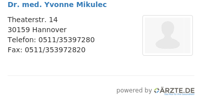 Dr med yvonne mikulec