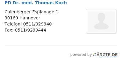 Pd dr med thomas koch