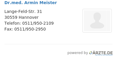 Dr med armin meister