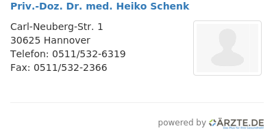 Priv doz dr med heiko schenk