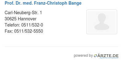 Prof dr med franz christoph bange