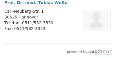Prof dr med tobias welte