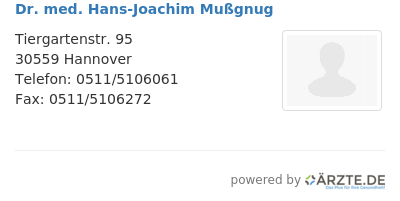 Dr med hans joachim mussgnug