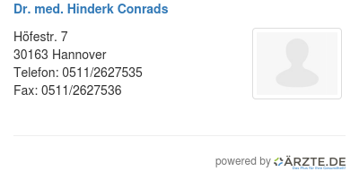 Dr med hinderk conrads