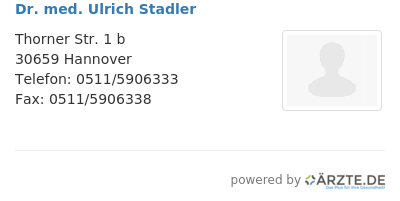 Dr med ulrich stadler