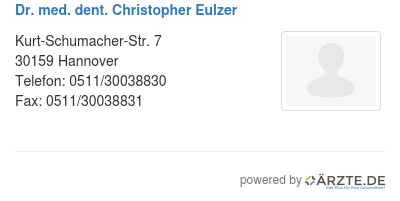 Dr med dent christopher eulzer