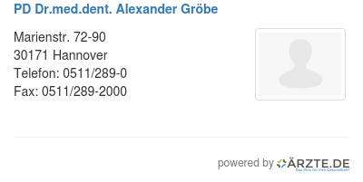 Pd dr med dent alexander groebe