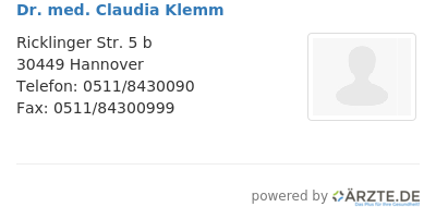 Dr med claudia klemm