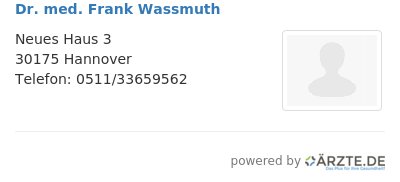 Dr med frank wassmuth