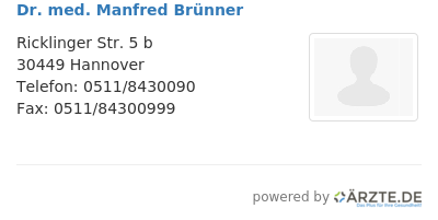 Dr med manfred bruenner
