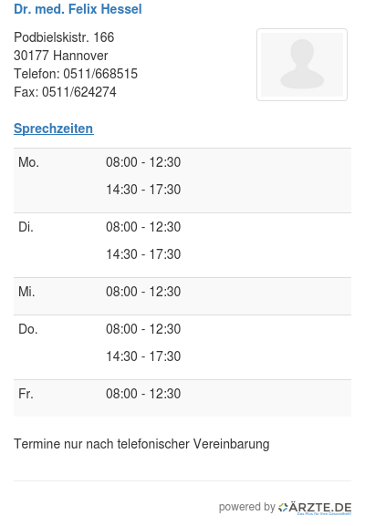 Dr med felix hessel