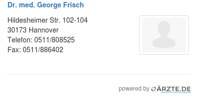 Dr med george frisch