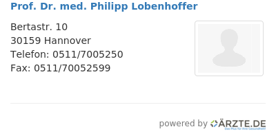 Prof dr med philipp lobenhoffer