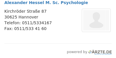Alexander hessel m sc psychologie
